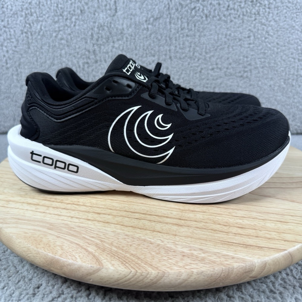 Topo Athletic Phantom 4 Womens Size 8.5 Black White Road Running Shoes 5MM Drop
